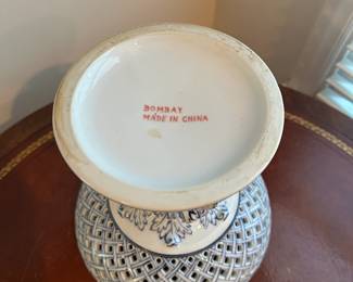 C78 - $65. Bombay Raised Compote with Reticulated Center.