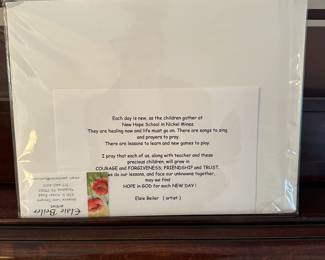C84 - $12. Elsie Beiler "A New Day" signed print.