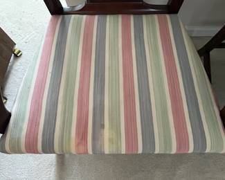 C14 - $75. PAIR of Arm Chairs. Measures 26" at the widest point. Floor to seat is 17". Floor to top of back is 36.5". Would benefit from being reupholstered.