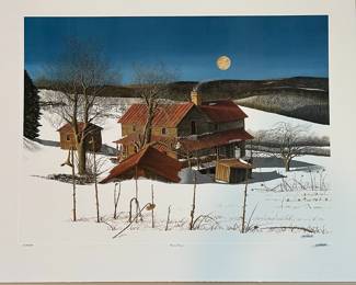BT2 - $250. Bob Timberlake "Ray's Moon". Unframed. In Original Packaging. Signed & Numbered. #1167/5713. (Selling from Bob Timberlake currently for $650.)