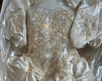 C121 - $60. 1980s Wedding Dress - sealed in the box.