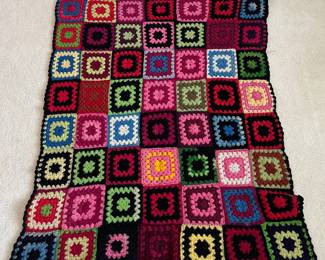 C23 - $35. Vintage Crochet Afghan. Measures 39" x 53".