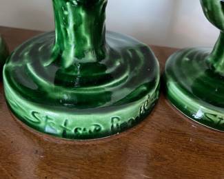 C24 - $450. *Rare* Vietri Cypress Trees signed Stefano Roselli - set of 3 in Green. Measures 11", 15.5" & 20". No issues noted.