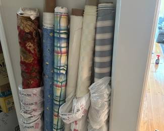 C169 - Rolls of Upholstery Fabric - Prices depends on how much is on the roll. $20-$40 each.