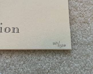 BT7 - $200. Bob Timberlake "Studio Moon". Unframed. In Original Packaging. Signed & Numbered. #1167/5108. (Selling from Bob Timberlake currently for $375.)