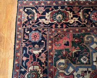 C35 - $275. Wool Area Rug. Made in India. Measures 92" x 115". No holes, fading or issues noted - but does probably need cleaned.