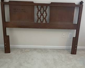 C15 - $40. Headboard ONLY. No frame. Measures 60" wide x 43" tall. Could be used for full or queen sized bed.