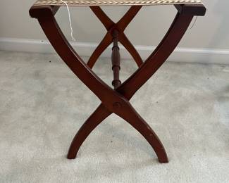 C17 - $45. Vintage Luggage Rack. Measures 20.5" x 13.5" x 19" tall. Light weight but sturdy!