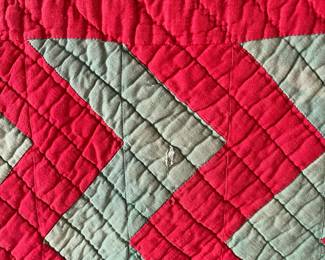 C22 - $60. Machine Sewn & Hand Quilted. Measures 65" x 83.5". Does have some sun fading but no big holes / rips etc.