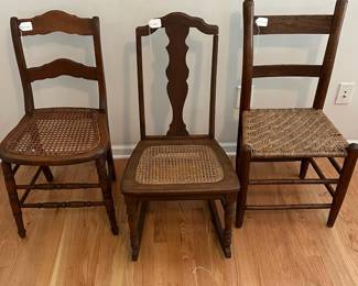 C147 - $30 Each. Small Antique Chairs.
