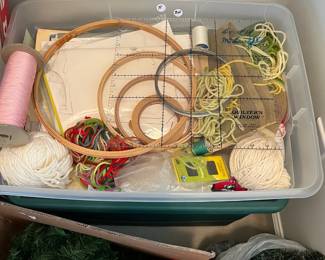 C126 - $15. Box of Assorted Craft Items.