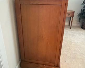 C99 - $60. Harvest Oak Dresser. Measure 56" wide x 19.5" deep x 33.5" tall. Good condition.