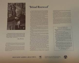 BT9 - $250. Bob Timberlake "Behind Riverwood". Unframed. In Original Packaging. Signed & Numbered. #1167/3695. (Selling from Bob Timberlake currently for $625.)