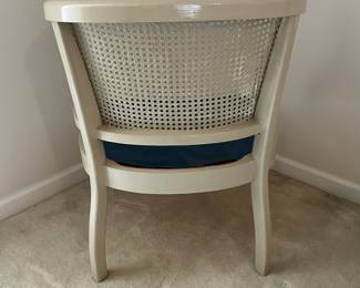 C101 - $40. Mid Century Cane Barrel Chair - needs seat cushion. Measures 24" x 14.5" x 30" tall.