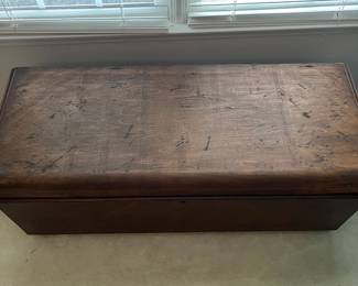 C19 - $50. Vintage Lane Cedar Chest. Top has been refinished at some point from significant wear (you can still see scratches) Inside is in very good condition. Measures 47" wide x 18.5" deep x 19" tall.