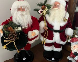C26 - $10 Each. Decorative Santas. Each are 16" tall.