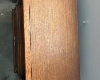 C115 - $30 each. 3 Available. Harvest Oak Side Tables. Measures 32" wide x 18" deep x 30.5" tall.