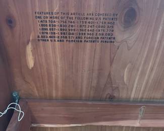 C19 - $50. Vintage Lane Cedar Chest. Top has been refinished at some point from significant wear (you can still see scratches) Inside is in very good condition. Measures 47" wide x 18.5" deep x 19" tall.