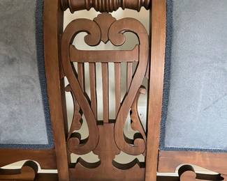 C31 - $150. Antique Upholstered Bench / Couch. Measures 47.5" wide x 16.5" deep x 33" tall. Sturdy and in very good condition! Ceramic Caster Feet.