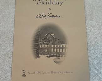 BT3 - $100. Bob Timberlake "Midday". Unframed. In Original Packaging. Signed & Numbered. #1167/8138 (Selling from Bob Timberlake currently for $1,050.) Does have some small visible staining.