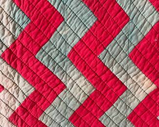 C22 - $60. Machine Sewn & Hand Quilted. Measures 65" x 83.5". Does have some sun fading but no big holes / rips etc.