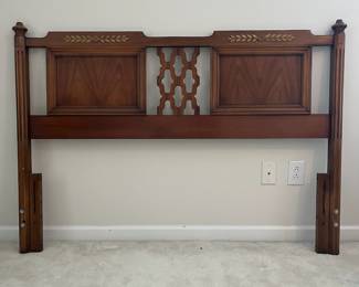 C15 - $40. Headboard ONLY. No frame. Measures 60" wide x 43" tall. Could be used for full or queen sized bed.