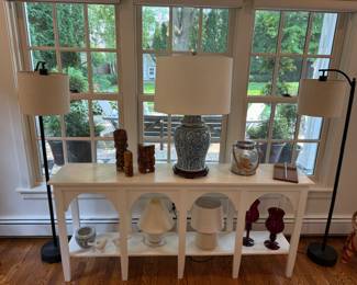 Large assortment of lamps throughout the home.