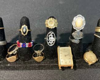 Old Rings And Watch Parts 