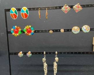 Multi Color Earrings Clip Ons And Post