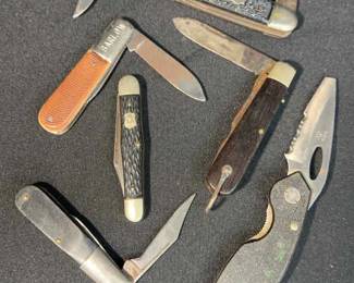 7 Pocket Knives Used