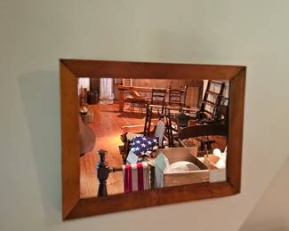 Wood Framed Hanging Mirror