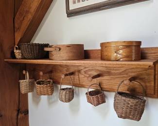 Small Baskets, Round Wooden Boxes
