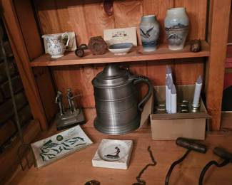 Fireplace Tools, Ice Bucket, Ash Tray