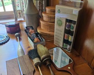 Butter Paddles, Shaving Brushes, Hand-held Mirror