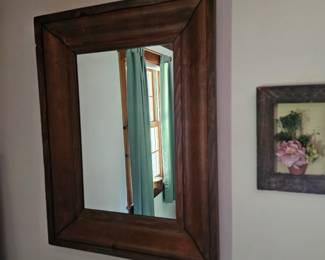 Framed hanging mirror