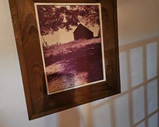 Framed Hanging Barn Picture