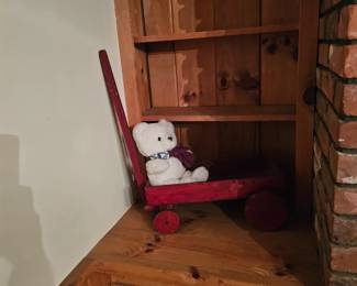 Small Red Wood Wagon