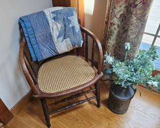Wood and Wicker Chair