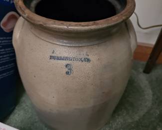 Stoneware Crock Burlington VT