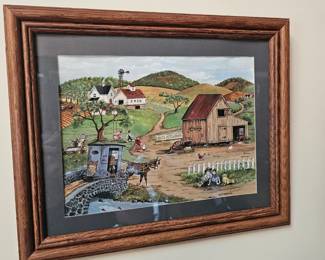 Amish Farm Scene Painting
