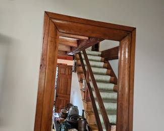 Hanging Wood Framed Mirror