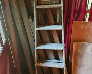 Folding Wooden Ladder