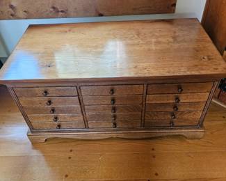 Wood Table with Drawers