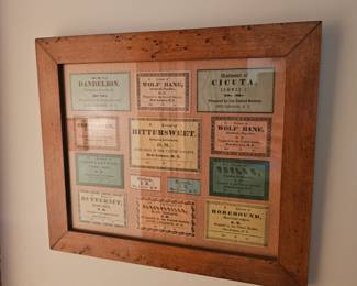 Framed Spice Labels