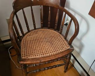 Wicker and Wooden Chair