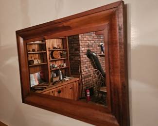 Framed Wooden Mirror