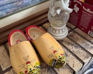 Wooden Dutch shoes. 