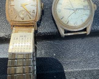 Bulova 10K gold. Elgin self-winding watches. 