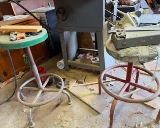 Industrial stools. Rockwell table saw. 
