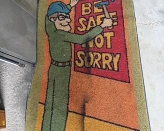 Cool retro hardware safety floor mats. 